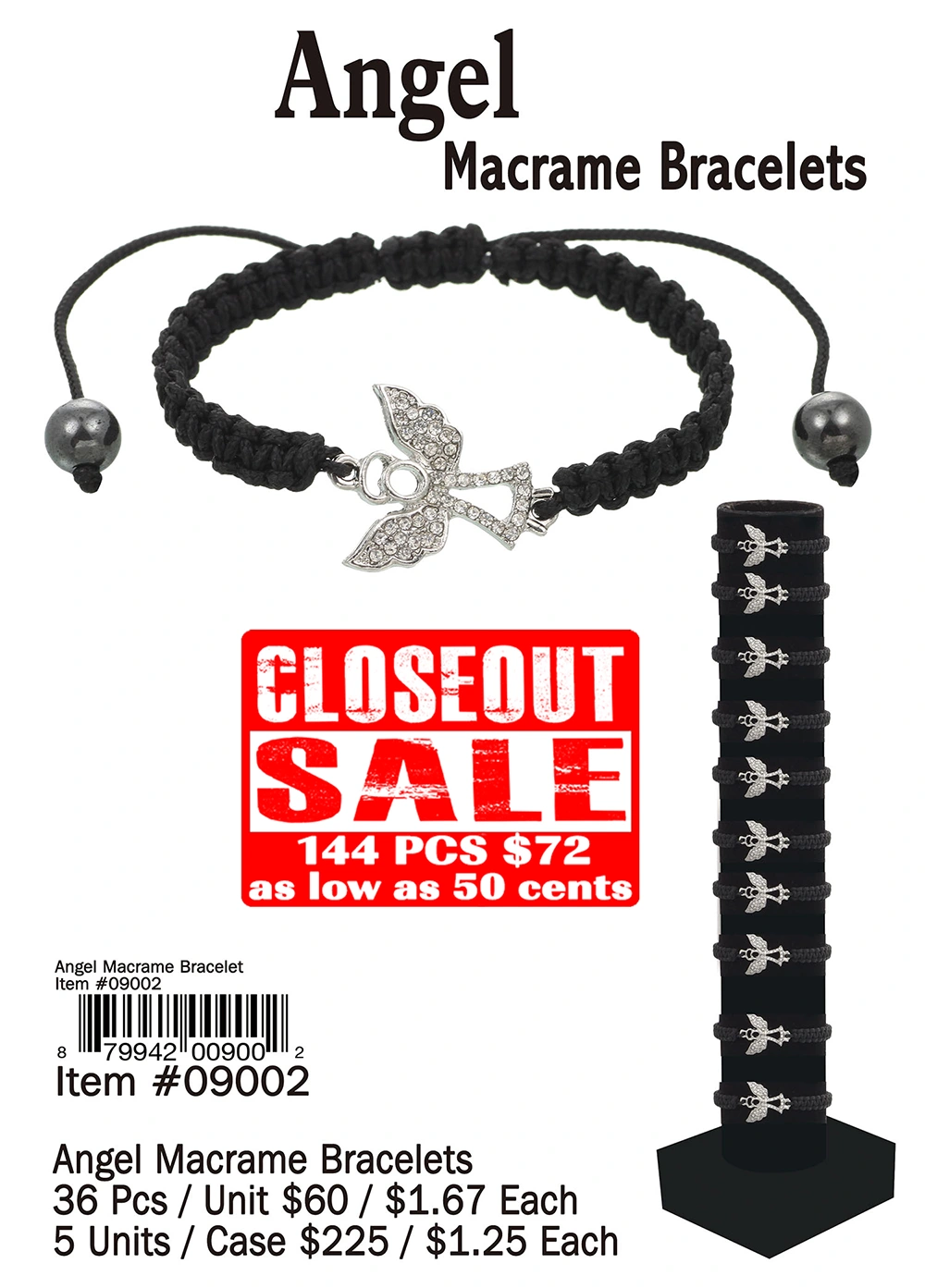 Closeout Angel Macrame Bracelets Closeout